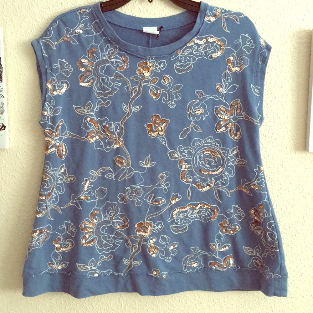 Beaded Anthropologie top